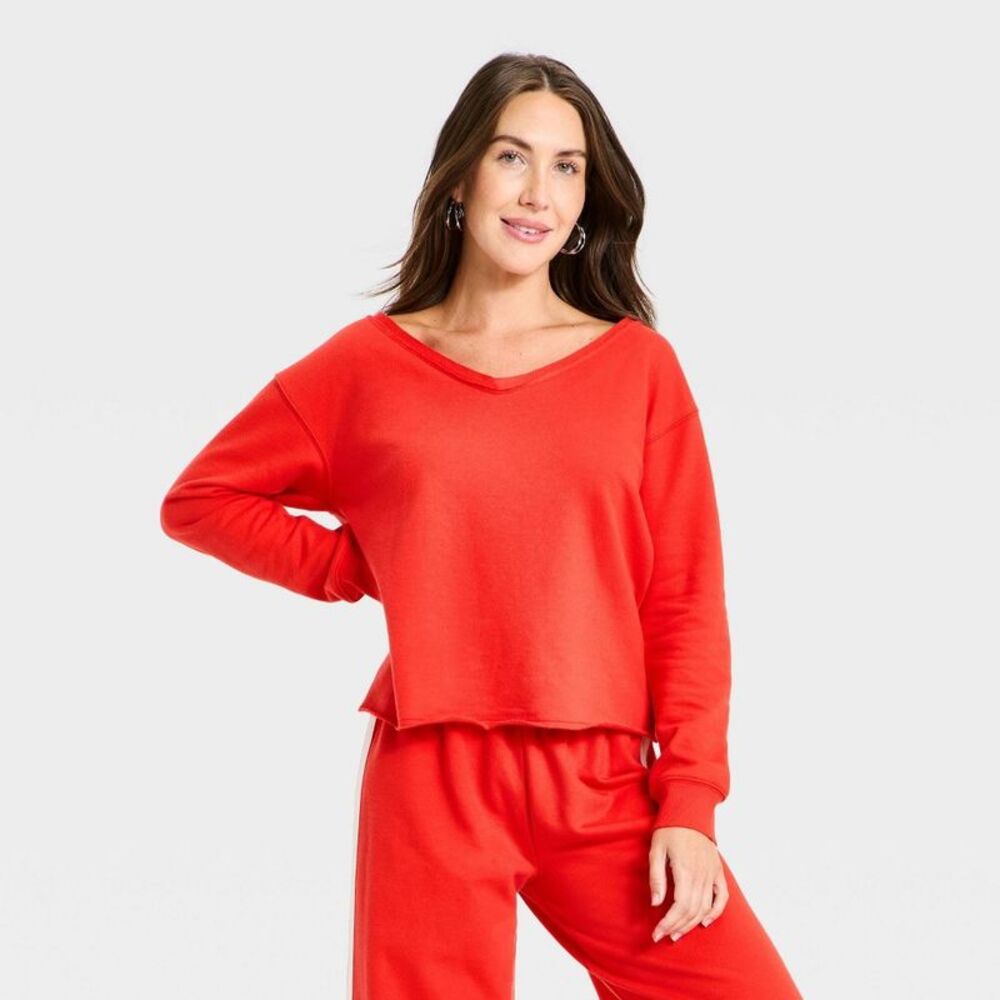 Women's Oversized Sweatshirt - Universal Thread Red M